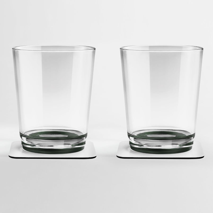 Grey Silwy Magnetic Glass 250 ml with Saucer Set of 2