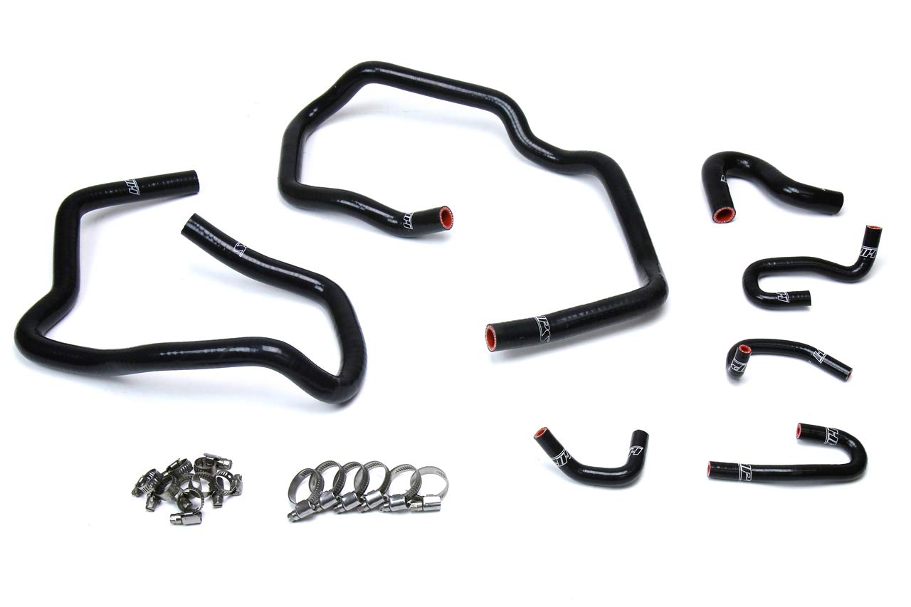 Black HPS 57-1547-BLK Silicone Heater Hose Kit Coolant
