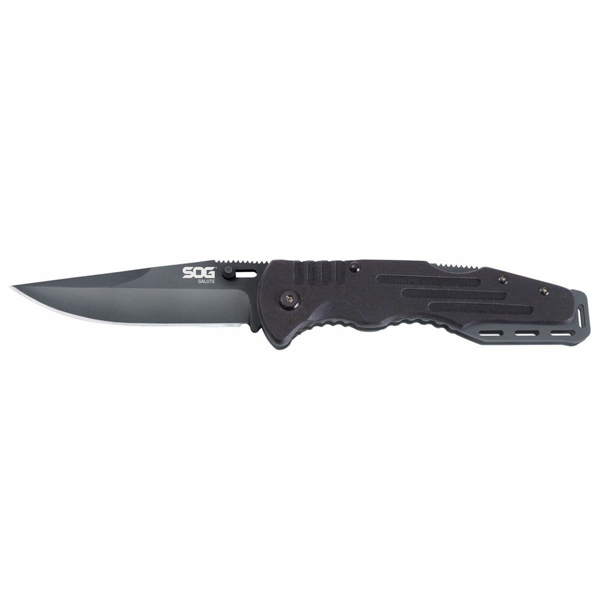 G-10 Handle, Fusion Salute, Black Blade, Plain