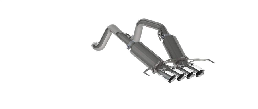 Dual Muffler MBRP S7030304 3" Axle Back System with Quad 4" Dual Wall Tips