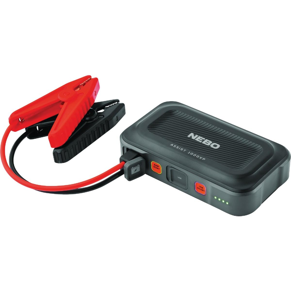 Assist NEBO 1000XP Portable Car Battery Jump Starter | 24.4Wh Power Supply Jump Box Restarts 12V Cars & ATVs, 25 Battery Boosts from 1 Charge, Integrated Emergency Floodlight, USB Ports, TSA Approved