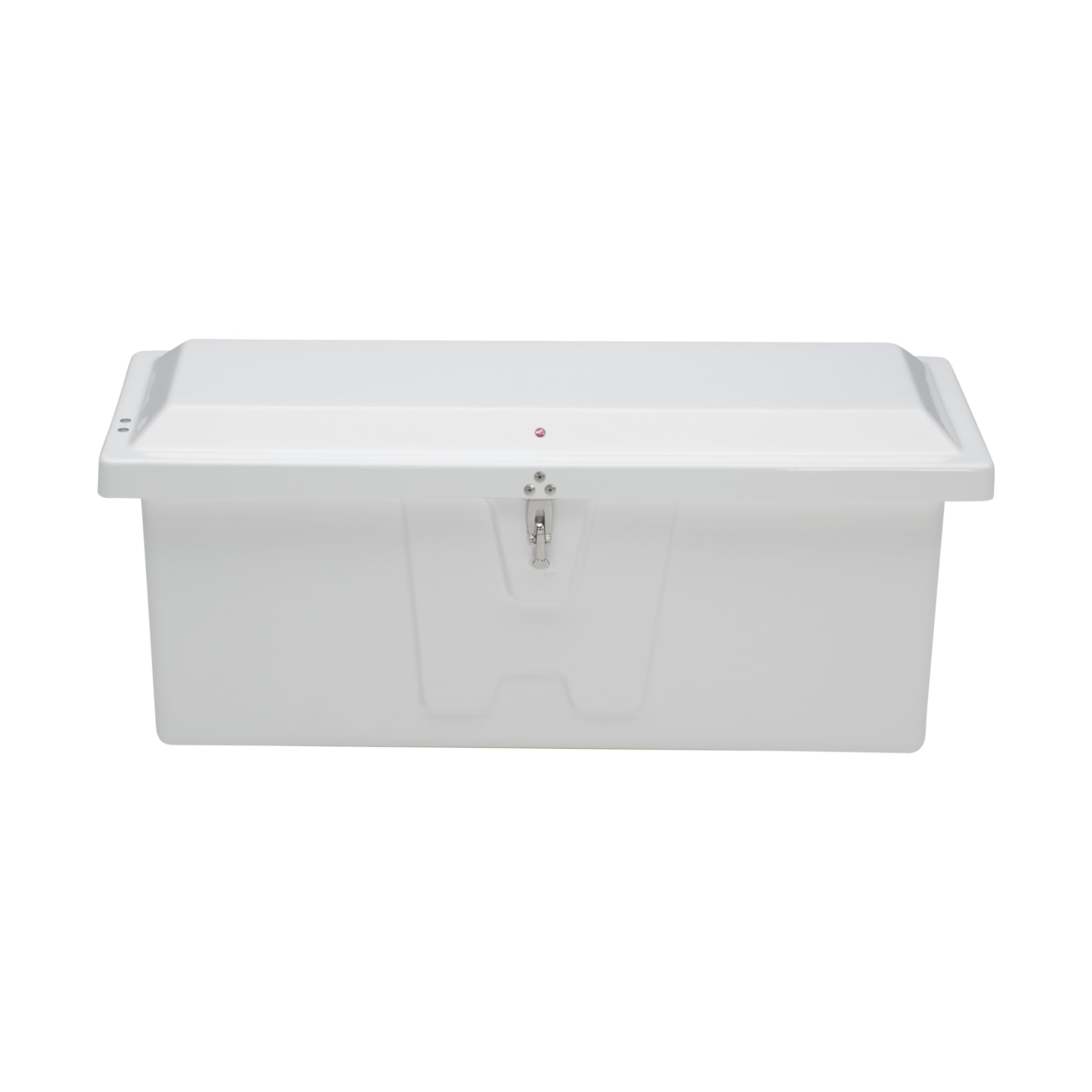 Stow 'N Go TAYLOR MADE PRODUCTS Low-Profile Fiberglass Dock Box, White (18" H x 48" W x 20" D) – Fiberglass construction, UV gelcoat finish, stainless steel lockable latch and hardware – 2020108647