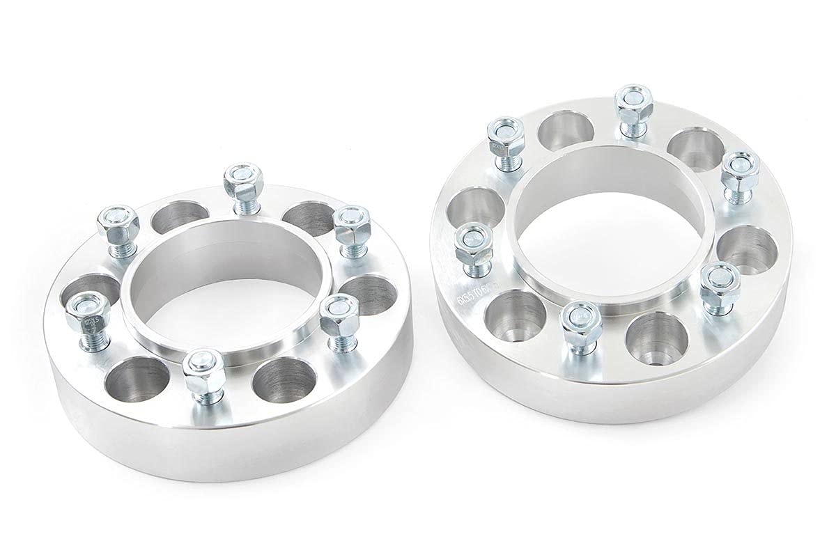 Rough Country 1.5" Spacers Wheel for 05-22 Tacoma/10-22 4-Runner | 6x5.5-10089,Silver