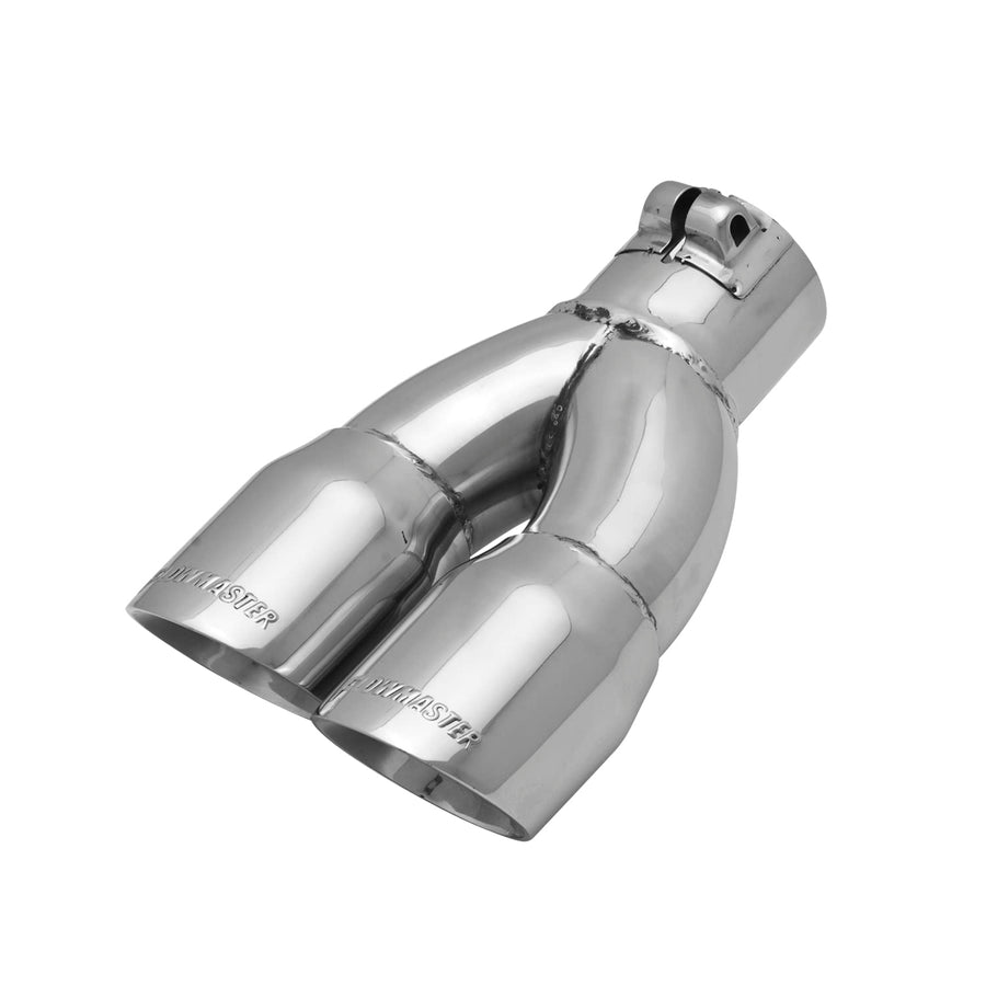 Flowmaster Exhaust Tip 15390 Polished 304 Stainless Steel 3 Inch Dual Angle Cut Fits 2.50 Inch Left Side Clamp on