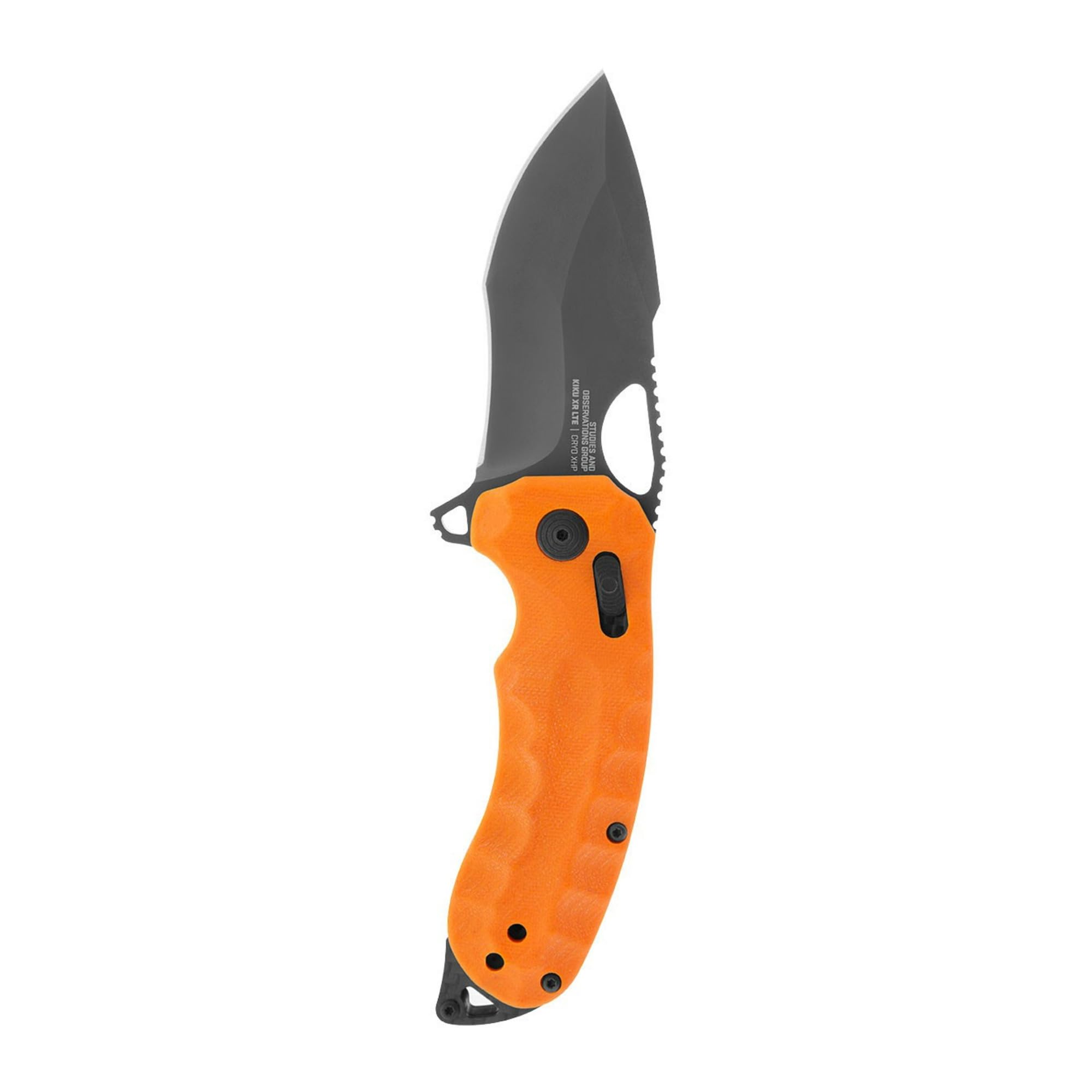SOG KIKU XR LTE Folding Knife Lightweight Outdoor Ambidextrous Large-Format | CTS XHP Steel Blade | XR Locking Mechanism, Orange G10