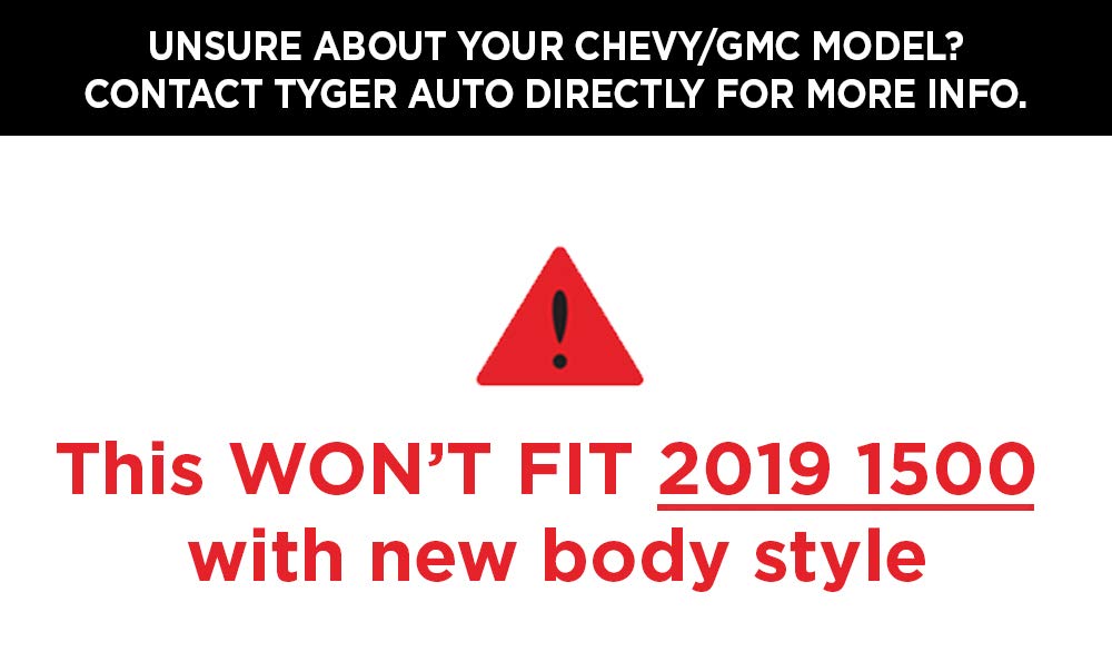 Tyger Auto TG-GD6C60048 Bumper Guard Front Compatible with 2007-2018 Chevy Silverado / GMC Sierra 1500 (Exclude 2007 Classic Models) | Textured Black | Light Mount | Bull Bar