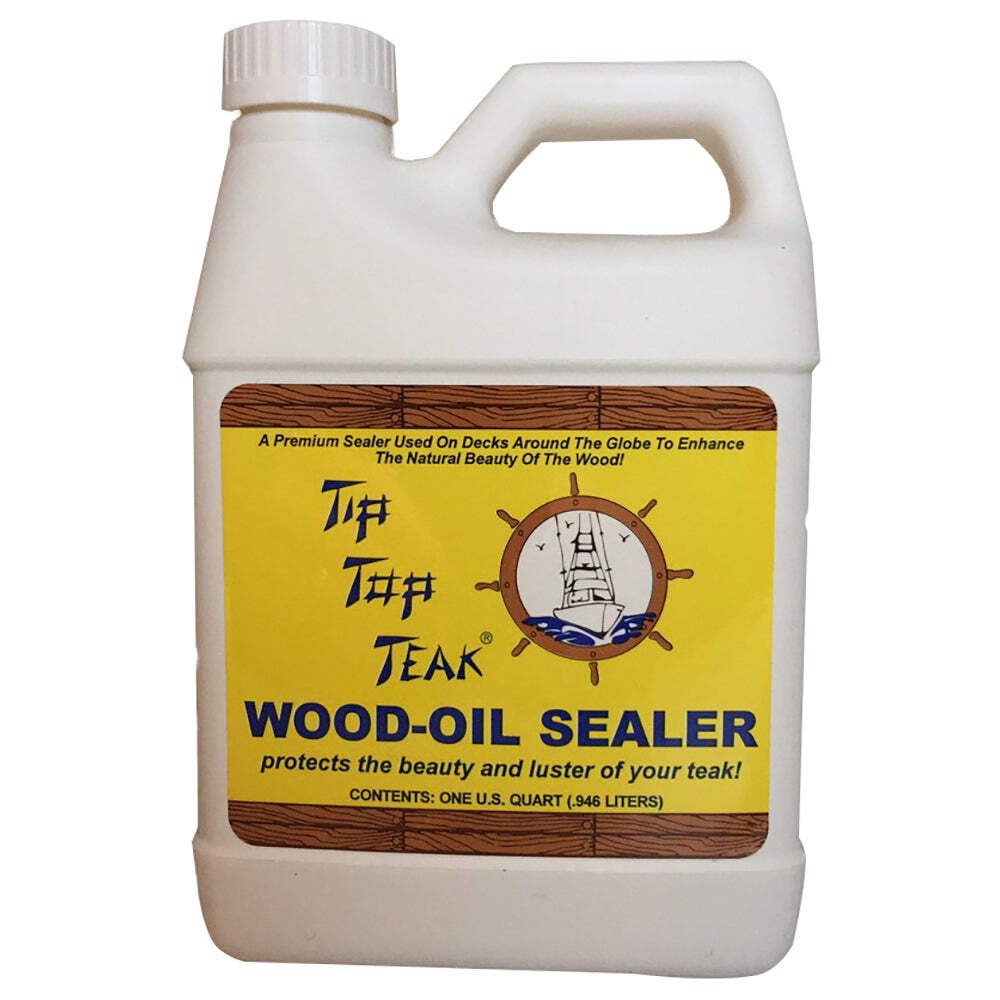 Teak Wood-Oil Sealer, Tip Top Teak, Wood Sealer, Boat Cleaner, Essential Boat Accessories, 1 Quart