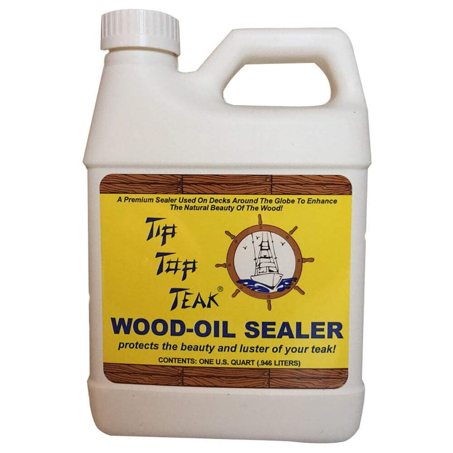 Teak Wood-Oil Sealer, Tip Top Teak, Wood Sealer, Boat Cleaner, Essential Boat Accessories, 1 Quart