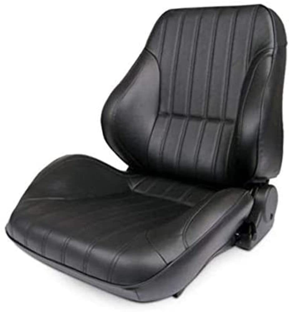 Black Leather Racing Rally ProCar by Scat Low Back Recliner Left Seat 80-1050-51L