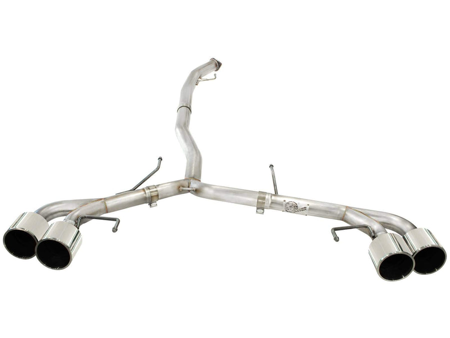 304 Stainless Steel aFe (49-36108-P) Cat-Back Exhaust System with Polished Tips for Nissan GT-R V6-3.8L Engine