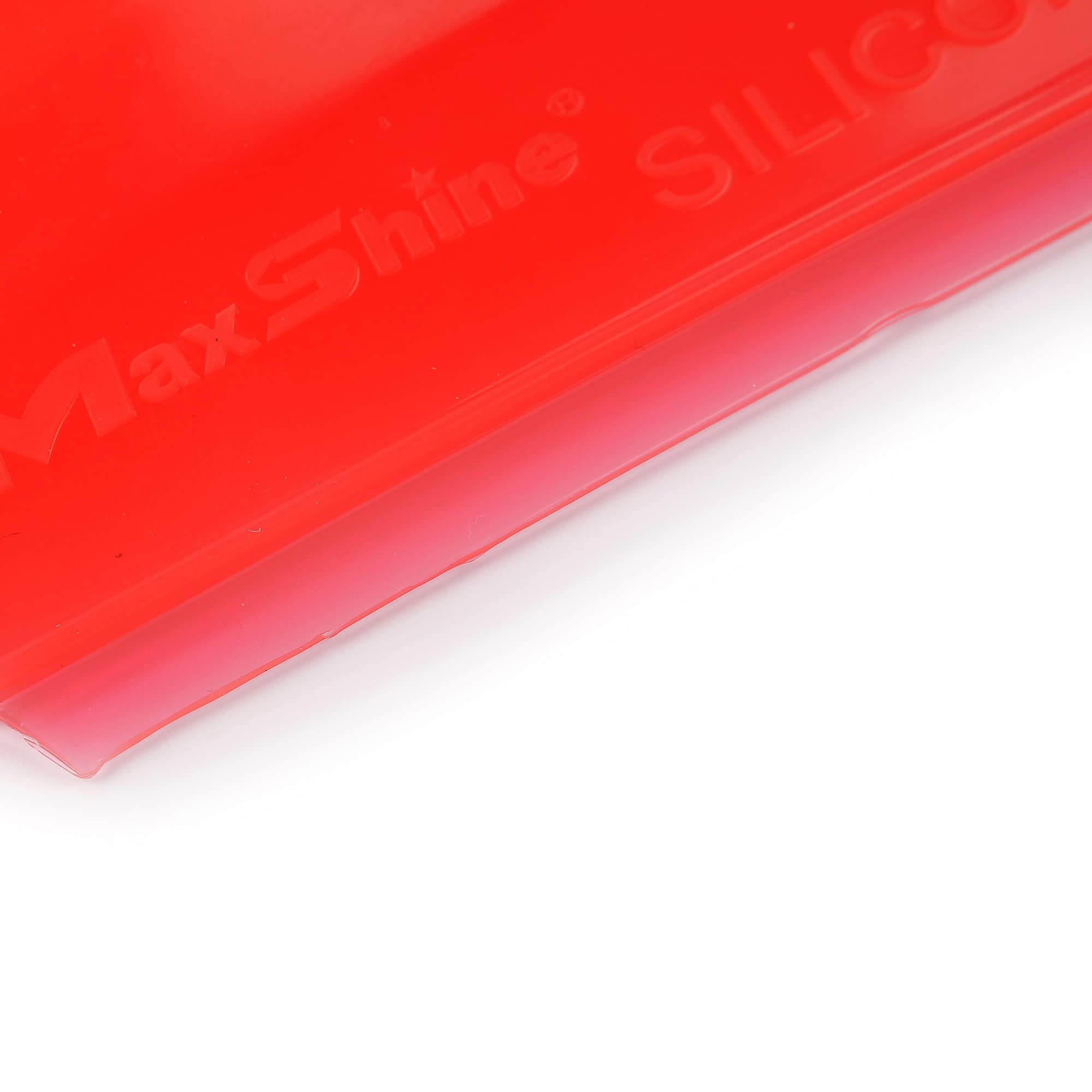 Maxshine Silicone Universal Water Blade for Car Drying – Red – Soft Flexible Squeegee for Quick Water Removal – Safe for Paint, Glass & Windows – Auto Detailing Tool - Red