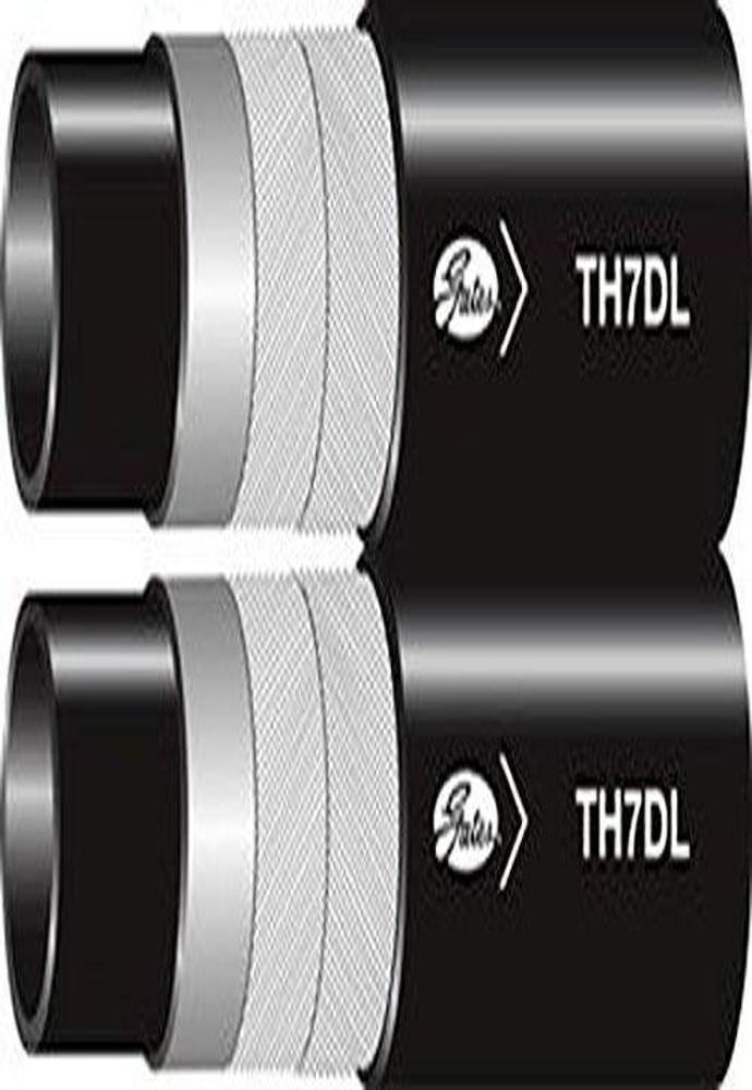 TH7DL Dual Line Hydraulic Hose, Gates Synthetic Rubber, SAE 100R7, Maximum Pressure: 2250, -65 degrees F to 450 degrees F Temperature Range, 250' Length