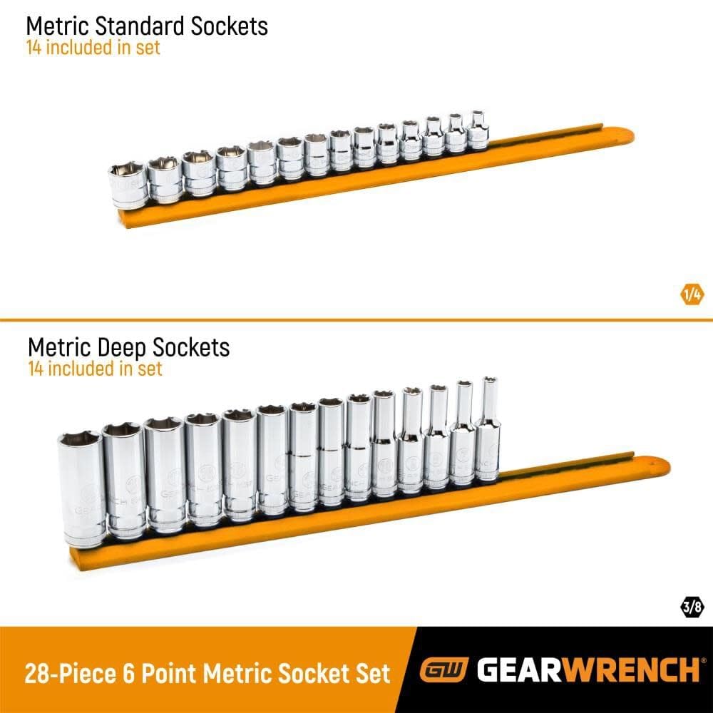Set GEARWRENCH - SKT Std/Dp Met 3/8Dr 28Pc (86540)