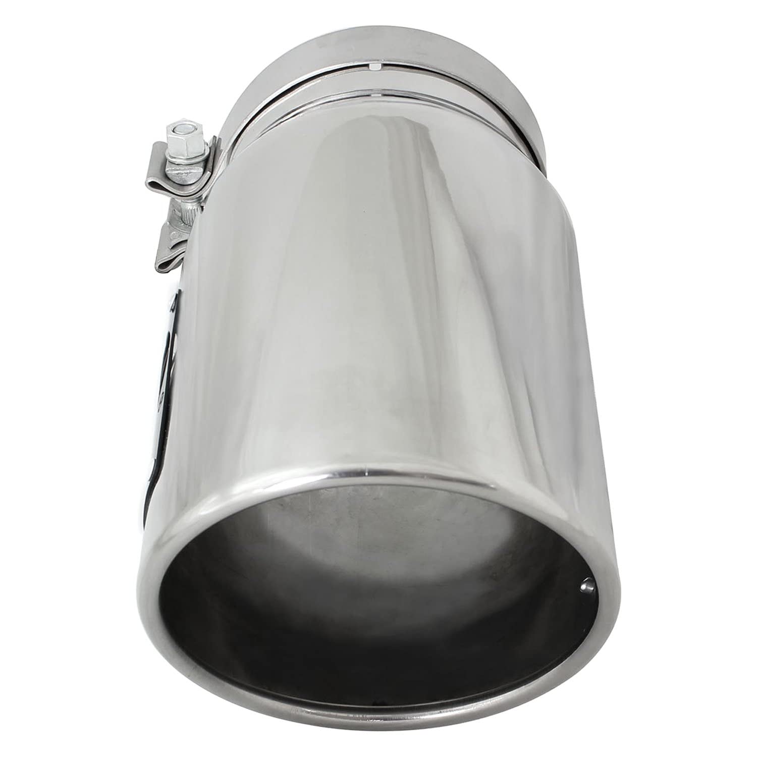 5" Inlet aFe Power 49T50601-P12 x 6" Outlet x 12" Length Polished Stainless Steel Bolt-On Diesel Exhaust Tip