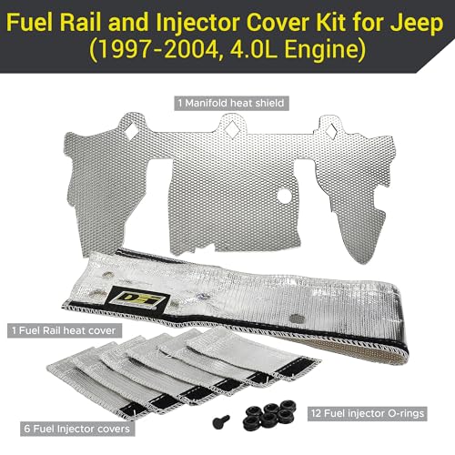 Fuel Rail & Injector Cover Kit DESIGN ENGINEERING for Jeep (1997-2004, 4.0L Engine) - Our Accessories Reduce Vapor Lock & Keep Fuel Injectors & Rails Cooler