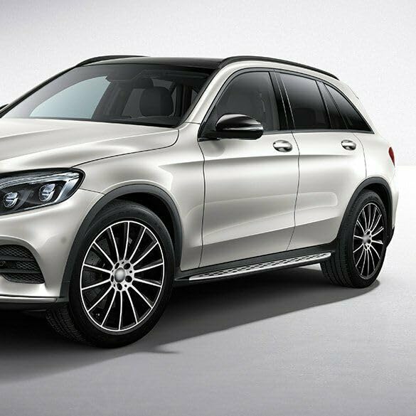 OEM Replica Black Running Boards Compatible with 18-20 GLC350e|GLC63 AMG|GLC63 AMG S|17-18 GLC300|GLC300|17-20 GLC43 AMG-RMWX253