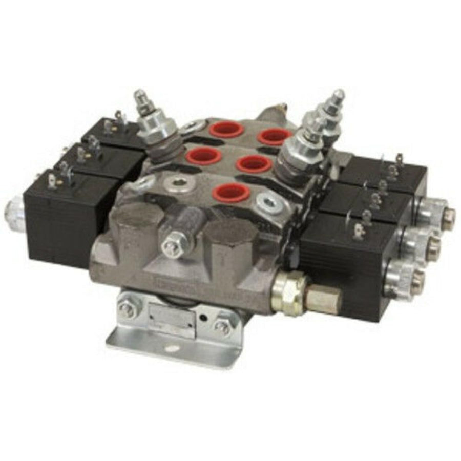 3-Way/4-Way Electric Sectional Valve 2-Reliefs/3-Way 1-Relief/3-Way 1-Relief/PB