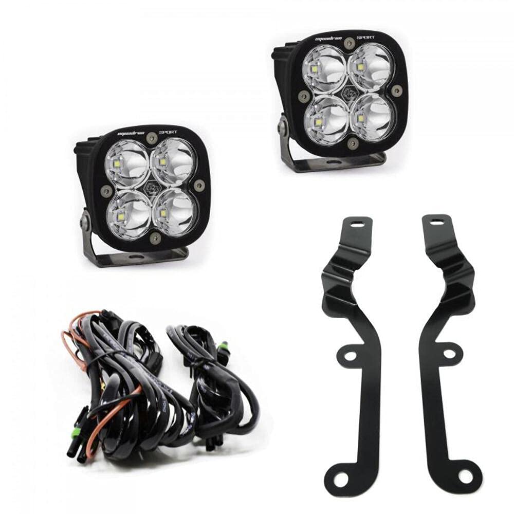 Baja Designs A-Pillar Light Kit Squadron Sport LED for Chevrolet Silverado 1500 2019-21 Truck (Spot; Clear)