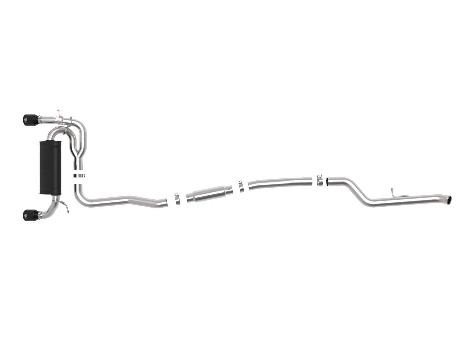 MACH Force-XP aFe Power 3 IN to 2-1/2 IN 304 Stainless Steel Cat-Back Exhaust Black