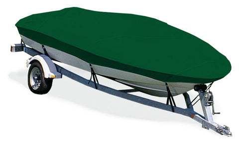 Trailerite Taylor Made Products Semi-Custom Boat Cover for V-Hull Fishing Boats with Outboard Motor, Multiple Sizes and Colors