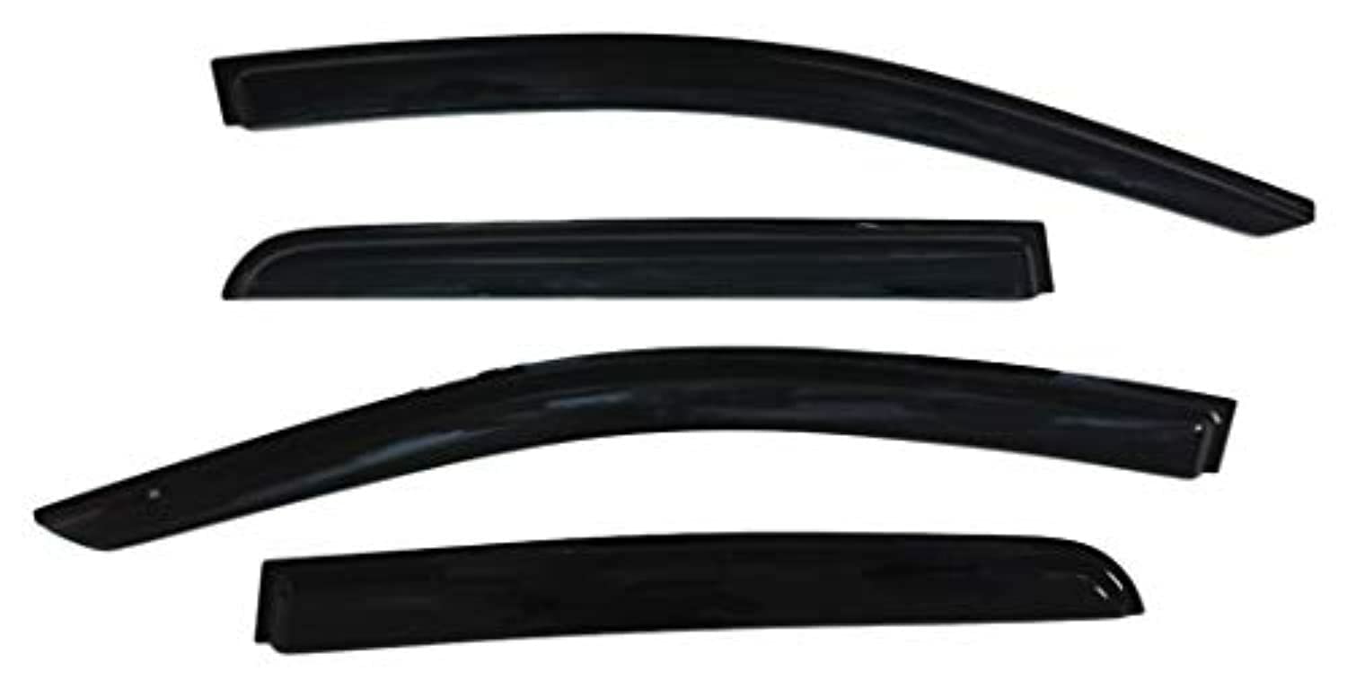 TrailFX Window Vents Rainguard Fits Nissan Titan Crew Cab 2017-2024 Smoke Acrylic Low Profile Tape-On Side Four Price Deflectors TrailFX 4810H