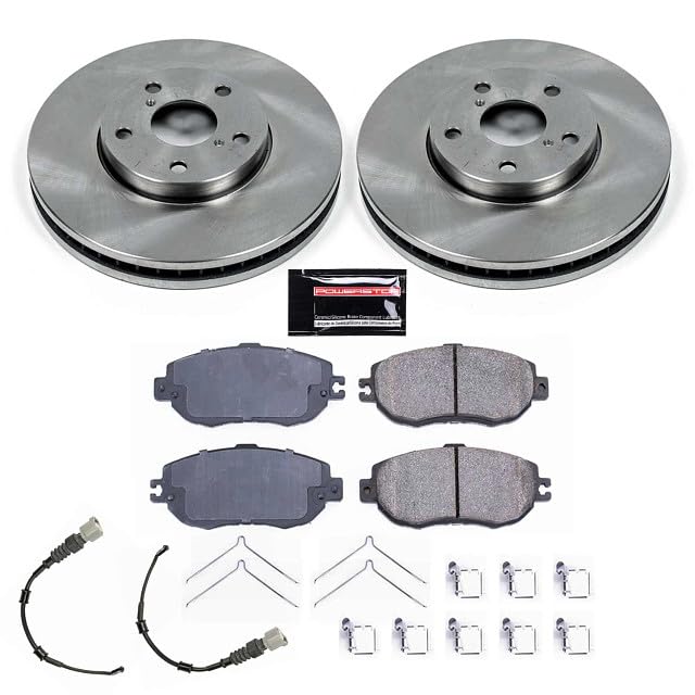 Power Stop KOE1075 Autospecialty Front Brake Pad and Rotor Kit Replacement For Lexus LS400 1993-1994 [Model Specific]