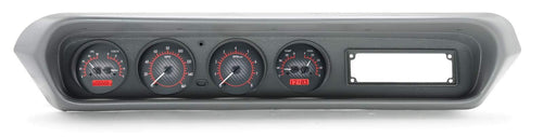 Pontiac GTO 1964-67 VHX System, Carbon Fiber Style Face, Red Display