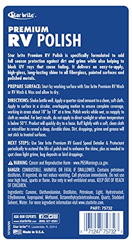 Premium STAR BRITE RV Polish - Ultimate Protection for Fiberglass, Painted Surfaces & Metals 32 OZ (075732PW)
