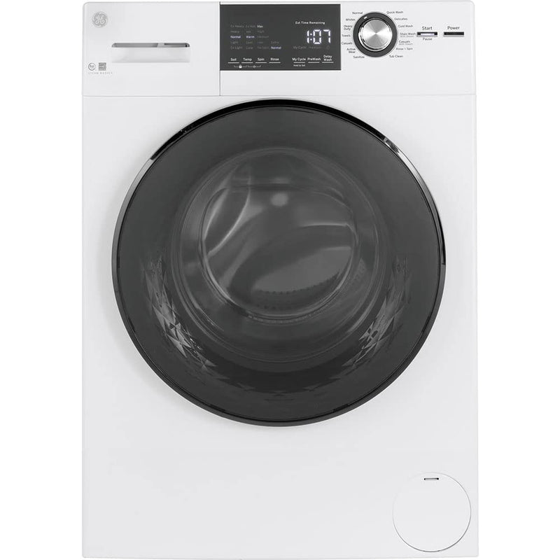 Frontload GE Washer with Steam, 2.4 Cu. Ft. Capacity, White