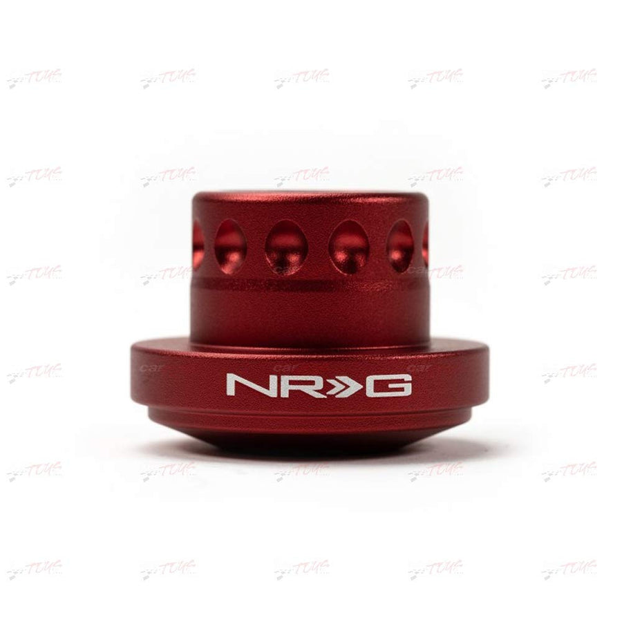 NRG Innovations Steering Wheel NRG-SRK-RL120H-RD Quick Release Short Hub Adapter Up to 1" Shorter Overall, Red Body