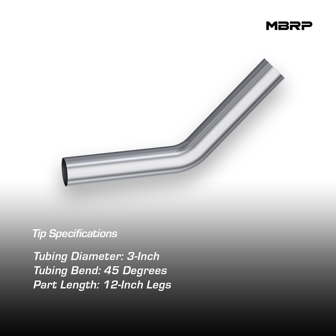 MBRP 3" Aluminized MB2021 45˚ Bend Pipe