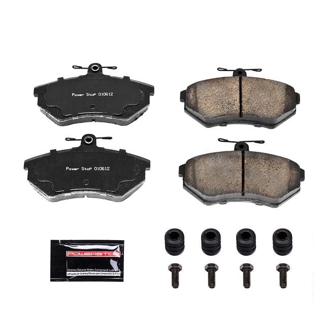 Power Stop Z23-696 Z23 Evolution Sport Carbon Fiber Infused Ceramic Brake Pads with Hardware For VW Cabrio, VW Golf, VW Jetta, VW Passat [Model Specific]