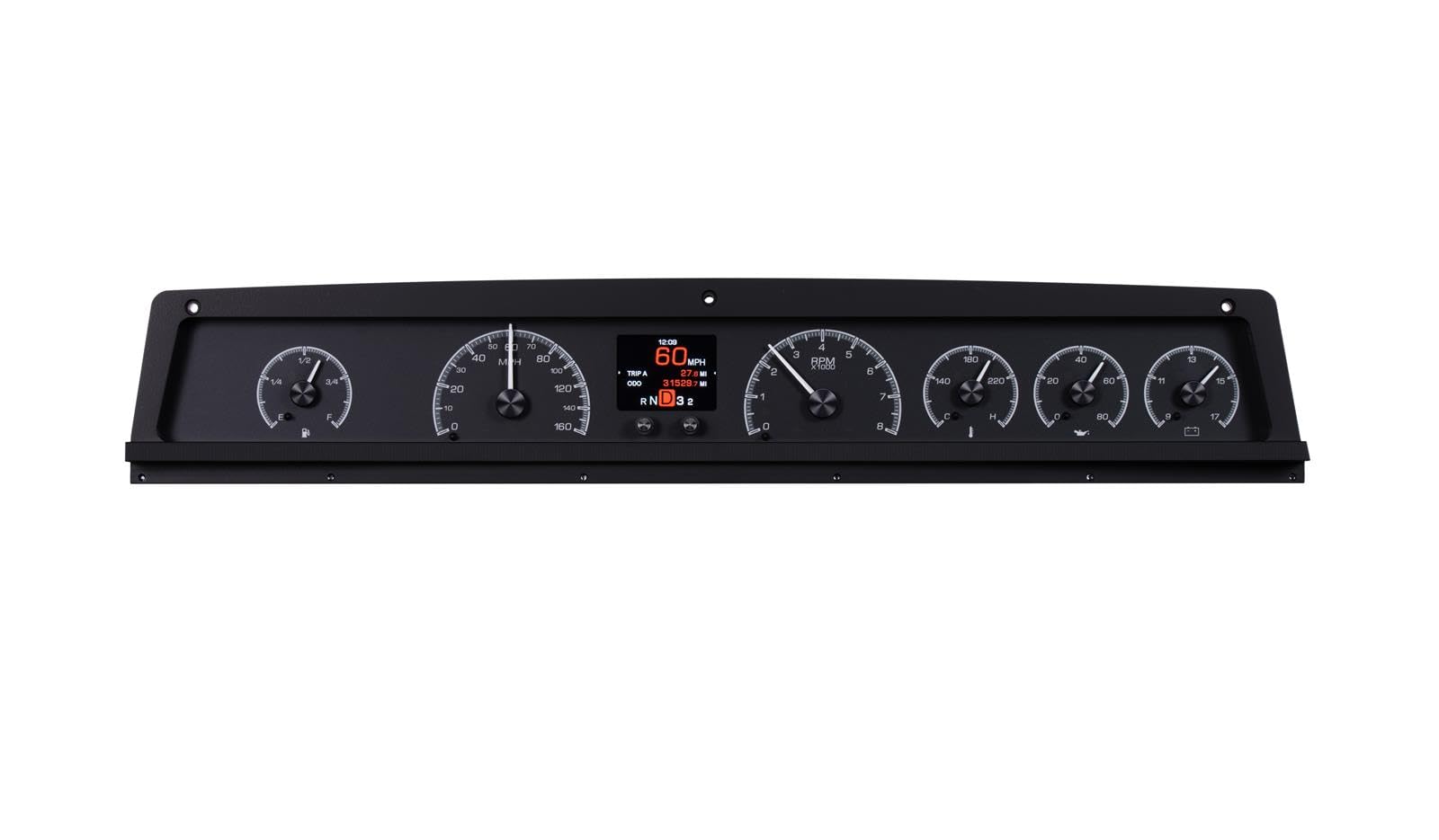Dakota Digital 71-76 Chevy Impala Caprice Analog Customizable Gauges Kit Black Alloy Style HDX-71C-CAP-K