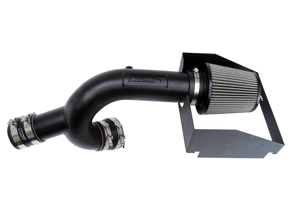 HPS Performance Shortram Black Air Intake Kit + Heat Shield Cool Ram Compatible for 2015-2016 Ford F150 3.5L 2015-2020 F150 2.7L Ecoboost Turbo, 827-634WB