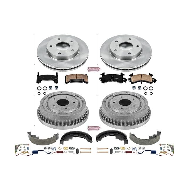 Power Stop KOE15052DK Replacement Brake Kit-OE Brake Drums & Ceramic Brake Pads For GMC S15 1984, GMC S15 Jimmy 1984 [Model Specific]