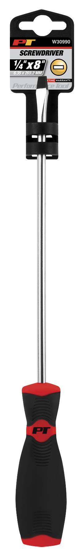 W30990 Performance Tool 1/4" x 8" Slotted Screwdriver