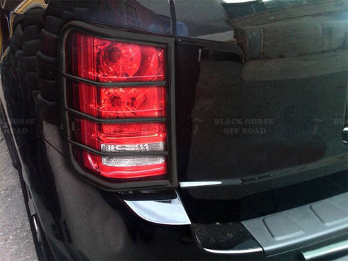 Tail Light Guards Black Horse Compatible with 2009-2015 Honda Pilot-7H1409A