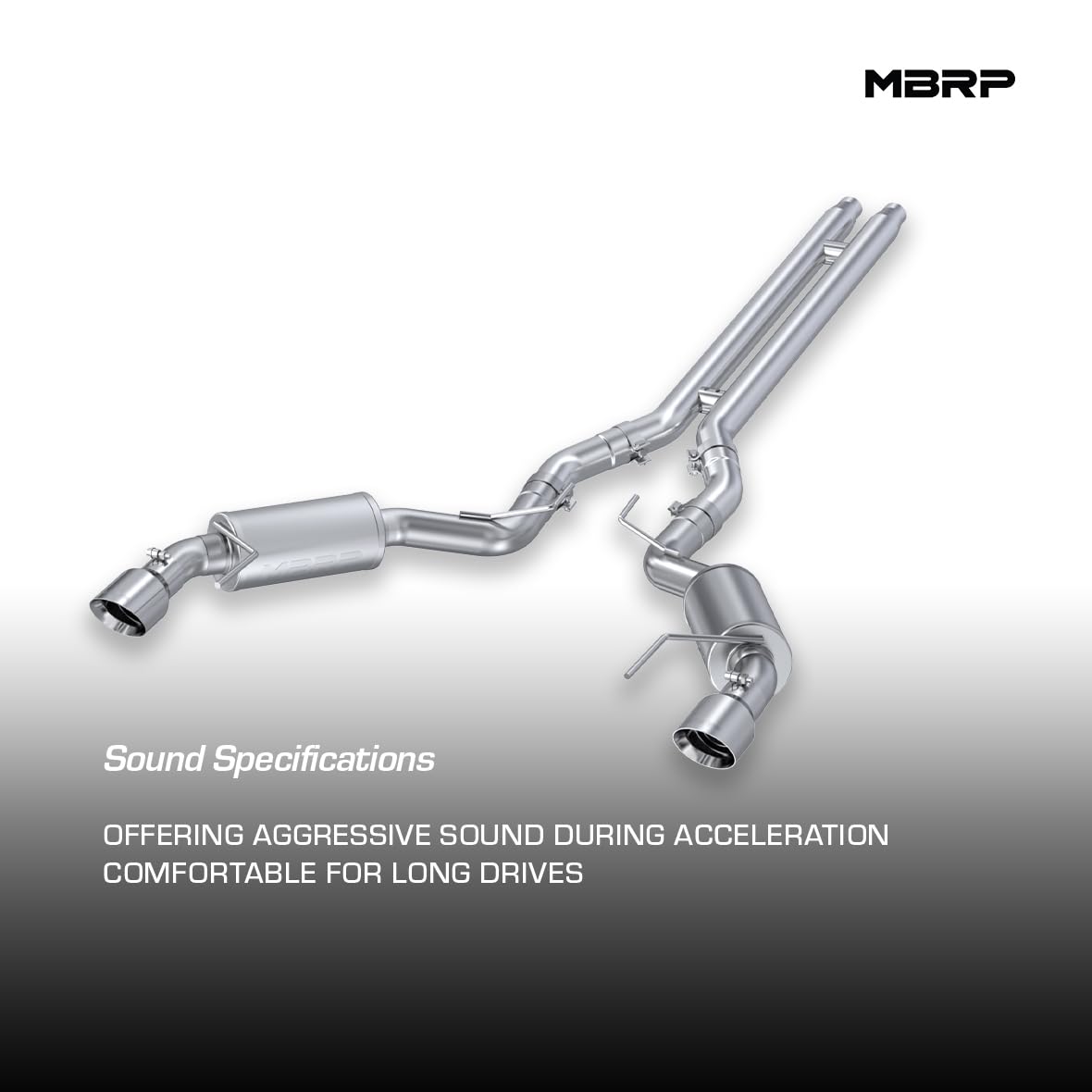 3" MBRP Cat Back, Dual Split Rear, Street Version Exhaust System with 4.5" Tips (T409)