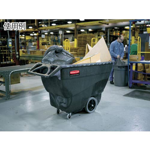 Rubbermaid Tilt Dump Truck Commercial Products, 1 Cubic Yard, 2100 lb Capacity, Black, Heavy Load Capacity with Wheels, Trash Recycling Cart for Office/Warehouse/Facility Management