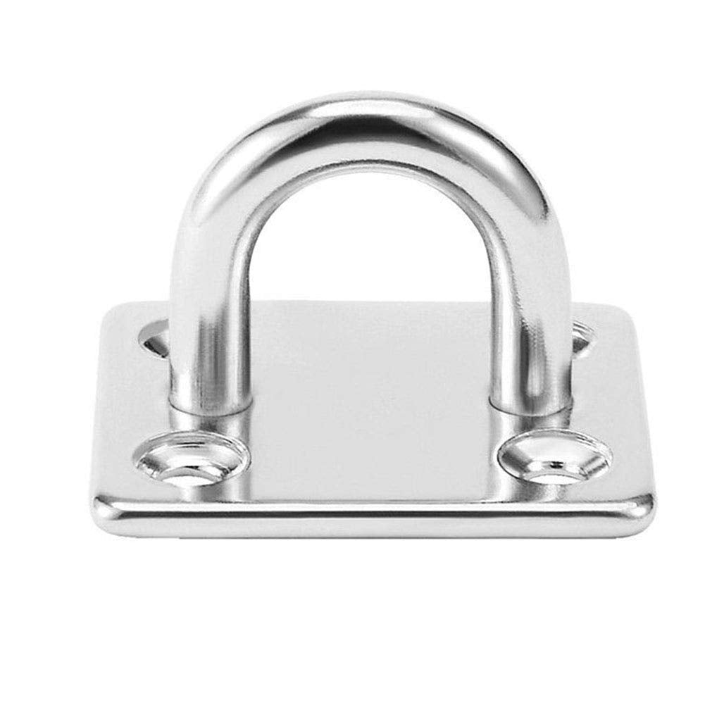 Eye Plate Kathleen0 4 Holes Rectangle Yacht Accessories Marine pe Fixing Hardware with Ring Boat Deck Stainless Steel