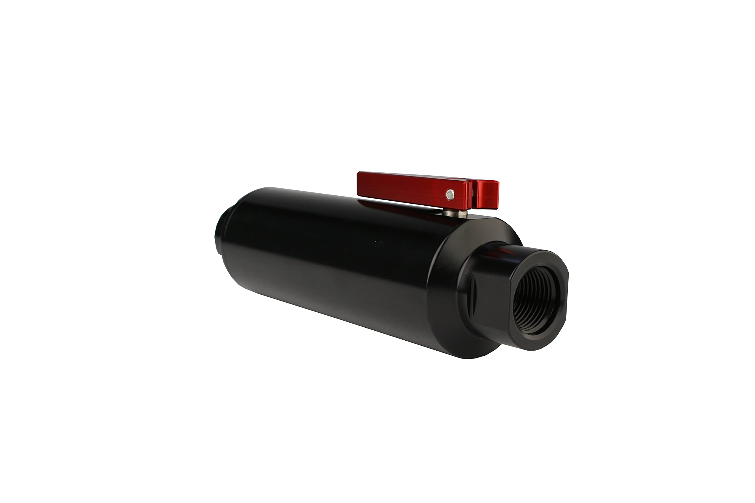 In-Line Aeromotive Shutoff Valve Fuel Filter with 100-Micron Stainless Mesh Element, ORB-10