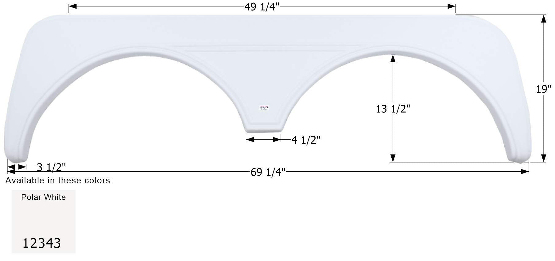 Fender Skirt ICON, Tandem, KZ, FS2343, Polar White