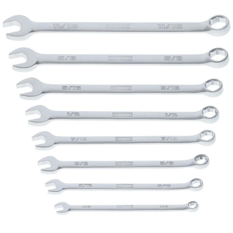 8PC SAE TOUGH BOX COMBINATION WRENCH SET