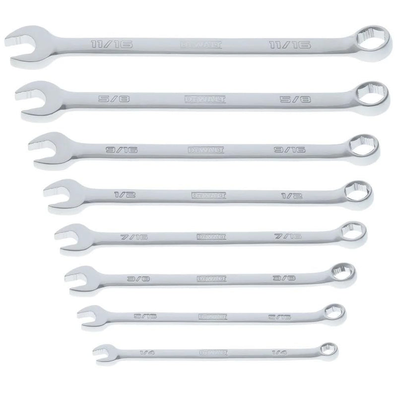 8PC SAE TOUGH BOX COMBINATION WRENCH SET