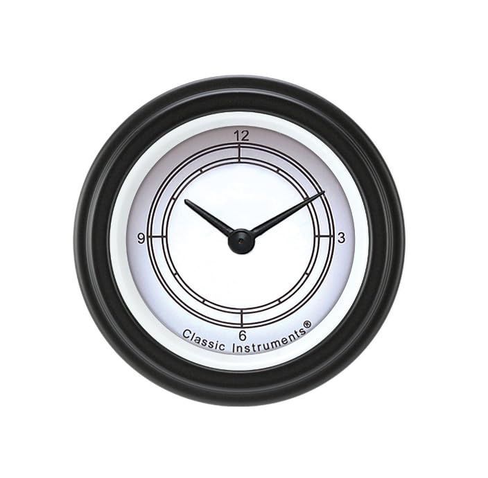 Classic Instruments Classic White CW90BLF 2 1/8" Clock W/Reset