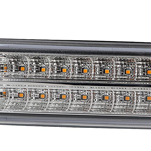 Chrome Projector Headlights Spec-D Tuning + Sequential LED Bumper Light Compatible with 1999-2006 GMC Sierra 1500/2500/3500, Left + Right Pair Headlamps Assembly