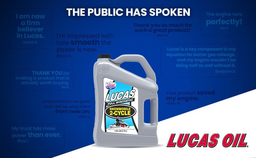 Synthetic 2-Cycle Snowmobile Oil Lucas Oil 10847 - 1 Gallon