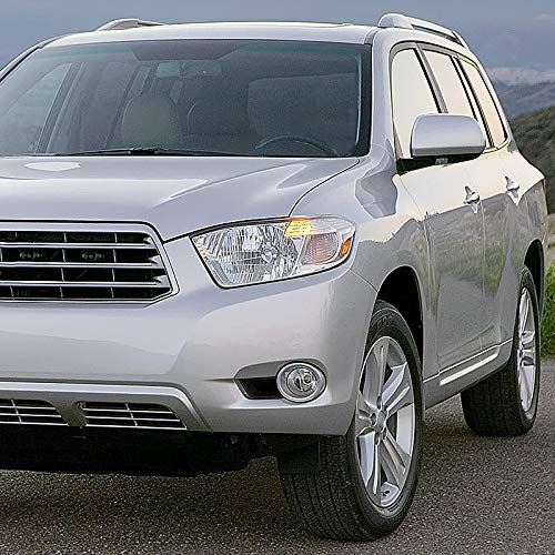 Fog Lights Spec-D Tuning Clear Lens + H11 Bulbs + Switch Included Compatible with Toyota Highlander 2008-2011 L+R Pair Assembly