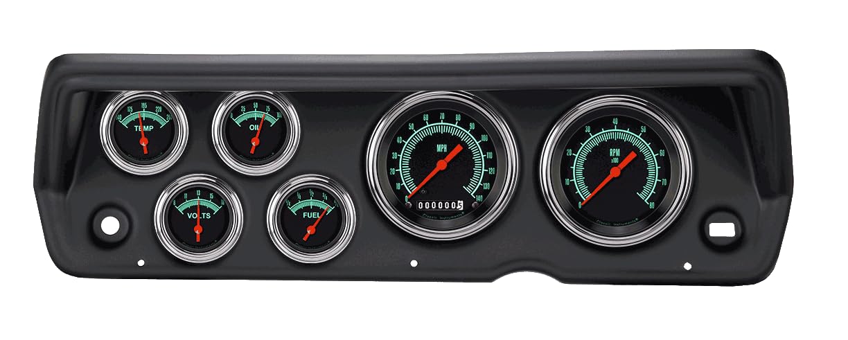 Classic Instruments G/Stock CDDU70GS01BL Direct Fit 6 Gauge Set Compatible with 1970-1976 Duster