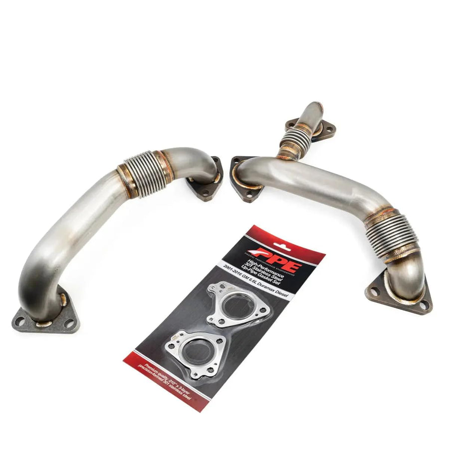 2006-2007 GM Pacific Performance Engineering 6.6L Duramax OEM Length Replacement High Flow Up-Pipes